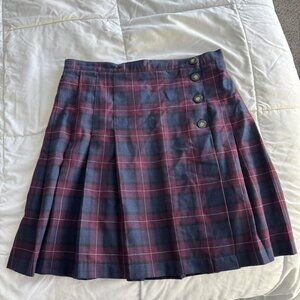 plaid pleated mini skirt | midsize fall autumn schoolgirl skirt